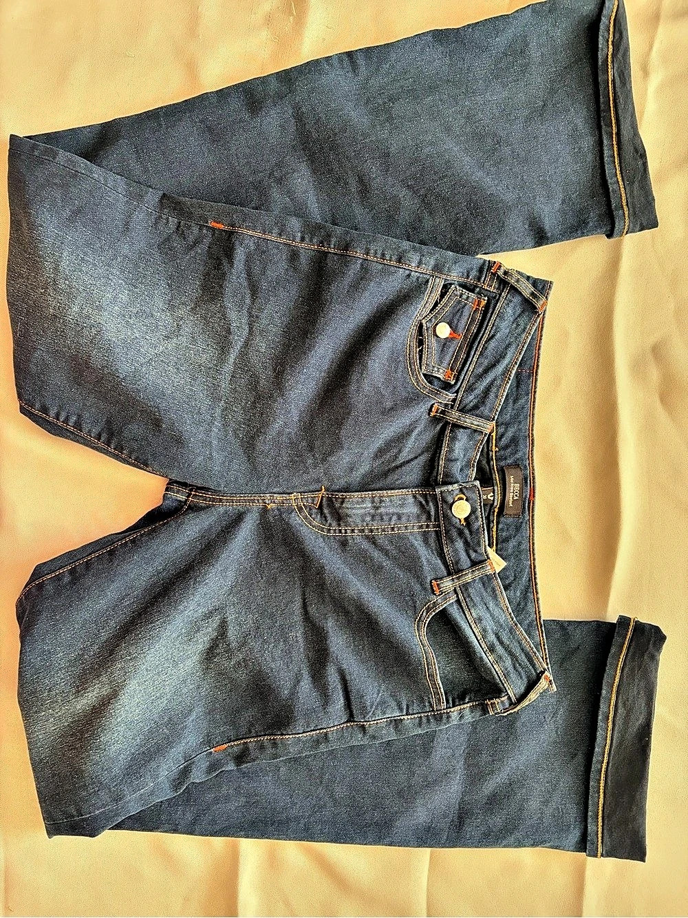 True Religion Becca Mid Rise Bootcut Jean Shorts in Blue